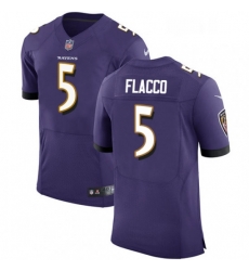 Mens Nike Baltimore Ravens 5 Joe Flacco Elite Purple Team Color NFL Jersey Mens Nike Baltimore Ravens 5 Joe Flacco Elite Purple Team Color NFL Jersey