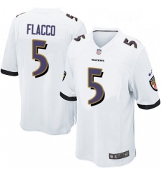 Mens Nike Baltimore Ravens 5 Joe Flacco Game White NFL Jersey Mens Nike Baltimore Ravens 5 Joe Flacco Game White NFL Jersey