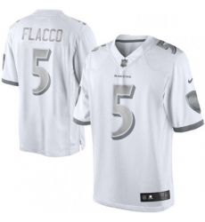 Mens Nike Baltimore Ravens 5 Joe Flacco Limited White Platinum NFL Jersey Mens Nike Baltimore Ravens 5 Joe Flacco Limited White Platinum NFL Jersey