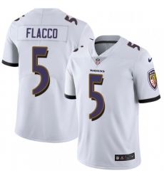 Mens Nike Baltimore Ravens 5 Joe Flacco White Vapor Untouchable Limited Player NFL Jersey Mens Nike Baltimore Ravens 5 Joe Flacco White Vapor Untouchable Limited Player NFL Jersey