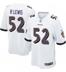 Mens Nike Baltimore Ravens 52 Ray Lewis Game White NFL Jersey Mens Nike Baltimore Ravens 52 Ray Lewis Game White NFL Jersey