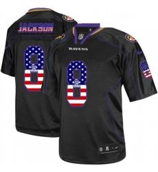 Mens Nike Baltimore Ravens 8 Lamar Jackson Elite Black USA Flag Fashion NFL Jersey Mens Nike Baltimore Ravens 8 Lamar Jackson Elite Black USA Flag Fashion NFL Jersey