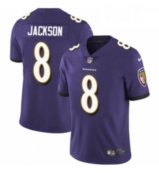 Mens Nike Baltimore Ravens 8 Lamar Jackson Purple Team Color Vapor Untouchable Limited Player NFL Jersey Mens Nike Baltimore Ravens 8 Lamar Jackson Purple Team Color Vapor Untouchable Limited Player NFL Jersey