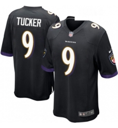 Mens Nike Baltimore Ravens 9 Justin Tucker Game Black Alternate NFL Jersey Mens Nike Baltimore Ravens 9 Justin Tucker Game Black Alternate NFL Jersey