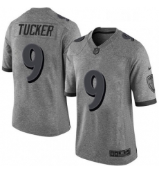 Mens Nike Baltimore Ravens 9 Justin Tucker Limited Gray Gridiron NFL Jersey Mens Nike Baltimore Ravens 9 Justin Tucker Limited Gray Gridiron NFL Jersey