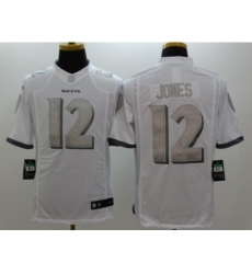 Nike Baltimore Ravens 12 Jacoby Jones White Game Platinum NFL Jersey Nike Baltimore Ravens 12 Jacoby Jones White Game Platinum NFL Jersey