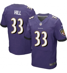 Nike Baltimore Ravens #33 Will Hill Purple Team Color Mens Stitched NFL New Elite Jersey Nike Baltimore Ravens #33 Will Hill Purple Team Color Mens Stitched NFL New Elite Jersey