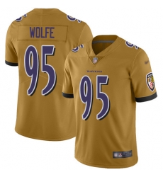 Nike Baltimore Ravens 95 Derek Wolfe Gold Men Stitched NFL Limited Inverted Legend Jersey Nike Baltimore Ravens 95 Derek Wolfe Gold Men Stitched NFL Limited Inverted Legend Jersey