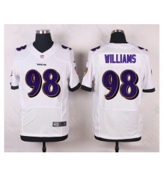 Nike Baltimore Ravens #98 Brandon Williams White Mens Stitched NFL New Elite Jersey Nike Baltimore Ravens #98 Brandon Williams White Mens Stitched NFL New Elite Jersey