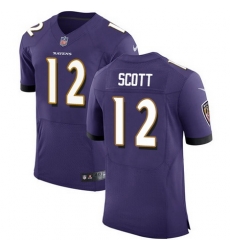 Nike Ravens #12 Jaleel Scott Purple Team Color Mens Stitched NFL Vapor Untouchable Elite Jersey Nike Ravens #12 Jaleel Scott Purple Team Color Mens Stitched NFL Vapor Untouchable Elite Jersey