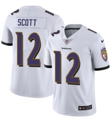 Nike Ravens 12 Jaleel Scott White Vapor Untouchable Limited Jersey Nike Ravens 12 Jaleel Scott White Vapor Untouchable Limited Jersey
