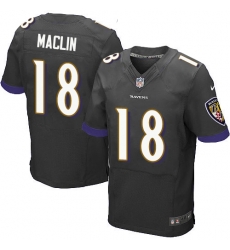 Nike Ravens #18 Jeremy Maclin Black Alternate Mens Stitched NFL New Elite Jersey Nike Ravens #18 Jeremy Maclin Black Alternate Mens Stitched NFL New Elite Jersey