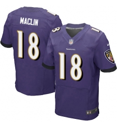 Nike Ravens #18 Jeremy Maclin Purple Team Color Mens Stitched NFL New Elite Jersey Nike Ravens #18 Jeremy Maclin Purple Team Color Mens Stitched NFL New Elite Jersey