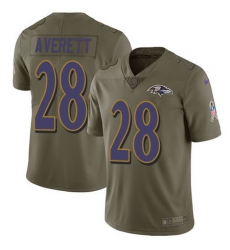 Nike Ravens #28 Anthony Averett Olive Mens Stitched NFL Limited 2017 Salute To Service Jersey Nike Ravens #28 Anthony Averett Olive Mens Stitched NFL Limited 2017 Salute To Service Jersey