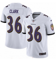 Nike Ravens 36 Chuck Clark White Men Stitched NFL Vapor Untouchable Limited Jersey Nike Ravens 36 Chuck Clark White Men Stitched NFL Vapor Untouchable Limited Jersey