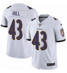 Nike Ravens 43 Justice Hill White Men Stitched NFL Vapor Untouchable Limited Jersey Nike Ravens 43 Justice Hill White Men Stitched NFL Vapor Untouchable Limited Jersey