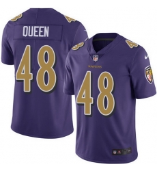 Nike Ravens 48 Patrick Queen Purple Men Stitched NFL Limited Rush Jersey Nike Ravens 48 Patrick Queen Purple Men Stitched NFL Limited Rush Jersey