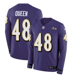 Nike Ravens 48 Patrick Queen Purple Team Color Men Stitched NFL Limited Therma Long Sleeve Jersey Nike Ravens 48 Patrick Queen Purple Team Color Men Stitched NFL Limited Therma Long Sleeve Jersey