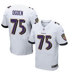 Nike Ravens #75 Jonathan Ogden White Men Stitched NFL New Elite Jersey Nike Ravens #75 Jonathan Ogden White Men Stitched NFL New Elite Jersey