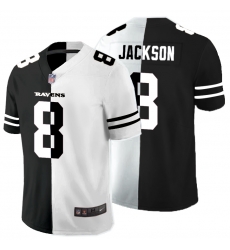 Nike Ravens 8 Lamar Jackson Black And White Split Vapor Untouchable Limited Jersey Nike Ravens 8 Lamar Jackson Black And White Split Vapor Untouchable Limited Jersey