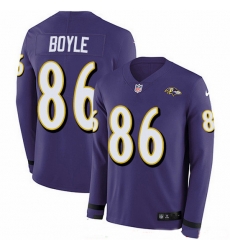 Nike Ravens 86 Nick Boyle Purple Team Color Men Stitched NFL Limited Therma Long Sleeve Jersey Nike Ravens 86 Nick Boyle Purple Team Color Men Stitched NFL Limited Therma Long Sleeve Jersey