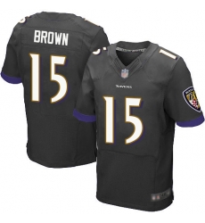 Ravens 15 Marquise Brown Black Alternate Men Stitched Football New Elite Jersey Ravens 15 Marquise Brown Black Alternate Men Stitched Football New Elite Jersey