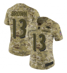 Nike Ravens #13 John Brown Camo Women Stitched NFL Limited 2018 Salute to Service Jersey Nike Ravens #13 John Brown Camo Women Stitched NFL Limited 2018 Salute to Service Jersey