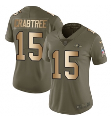 Nike Ravens #15 Michael Crabtree Olive Gold Womens Stitched NFL Limited 2017 Salute to Service Jersey Nike Ravens #15 Michael Crabtree Olive Gold Womens Stitched NFL Limited 2017 Salute to Service Jersey