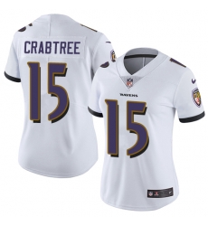 Nike Ravens #15 Michael Crabtree White Womens Stitched NFL Vapor Untouchable Limited Jersey Nike Ravens #15 Michael Crabtree White Womens Stitched NFL Vapor Untouchable Limited Jersey