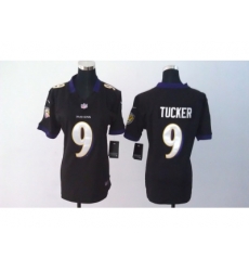 Nike Women Baltimore Ravens #9 Tucker black jerseys Nike Women Baltimore Ravens #9 Tucker black jerseys