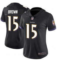 Ravens 15 Marquise Brown Black Alternate Women Stitched Football Vapor Untouchable Limited Jersey Ravens 15 Marquise Brown Black Alternate Women Stitched Football Vapor Untouchable Limited Jersey