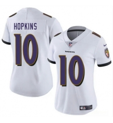 Women Baltimore Ravens 10 DeAndre Hopkins White Vapor Football Jersey Women Baltimore Ravens 10 DeAndre Hopkins White Vapor Football Jersey