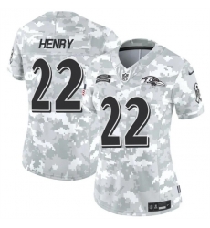 Women Baltimore Ravens 22 Derrick Henry 2024 F U S E Arctic Camo Salute To Service Limited Stitched Football Jersey Women Baltimore Ravens 22 Derrick Henry 2024 F U S E Arctic Camo Salute To Service Limited Stitched Football Jersey