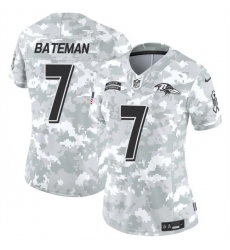 Women Baltimore Ravens 7 Rashod Bateman 2024 F U S E Arctic Camo Salute To Service Limited Stitched Football Jersey Women Baltimore Ravens 7 Rashod Bateman 2024 F U S E Arctic Camo Salute To Service Limited Stitched Football Jersey