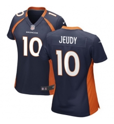 Women Broncos 10 Jerry Jeudy Navy Blue Alternate Stitched Season Vapor Untouchable Limited Jersey Women Broncos 10 Jerry Jeudy Navy Blue Alternate Stitched Season Vapor Untouchable Limited Jersey