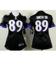 Women Nike Baltimore Ravens 89 Steve Smith SR Black NFL Jerseys Women Nike Baltimore Ravens 89 Steve Smith SR Black NFL Jerseys