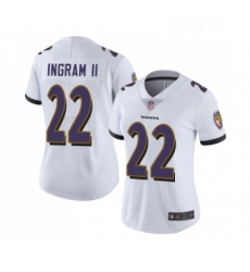 Womens Baltimore Ravens 22 Mark Ingram II White Vapor Untouchable Limited Player Football Jersey Womens Baltimore Ravens 22 Mark Ingram II White Vapor Untouchable Limited Player Football Jersey