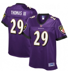Womens Baltimore Ravens 29 Earl Thomas NFL Pro Line Player Jersey Purple Womens Baltimore Ravens 29 Earl Thomas NFL Pro Line Player Jersey Purple