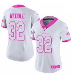 Womens Nike Baltimore Ravens 32 Eric Weddle Limited WhitePink Rush Fashion NFL Jersey Womens Nike Baltimore Ravens 32 Eric Weddle Limited WhitePink Rush Fashion NFL Jersey