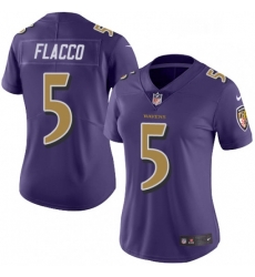 Womens Nike Baltimore Ravens 5 Joe Flacco Limited Purple Rush Vapor Untouchable NFL Jersey Womens Nike Baltimore Ravens 5 Joe Flacco Limited Purple Rush Vapor Untouchable NFL Jersey