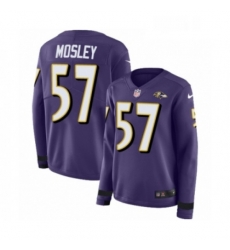 Womens Nike Baltimore Ravens 57 CJ Mosley Limited Purple Therma Long Sleeve NFL Jersey Womens Nike Baltimore Ravens 57 CJ Mosley Limited Purple Therma Long Sleeve NFL Jersey