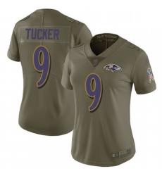 Womens Nike Baltimore Ravens 9 Justin Tucker Limited Olive 2017 Salute to Service NFL Jersey Womens Nike Baltimore Ravens 9 Justin Tucker Limited Olive 2017 Salute to Service NFL Jersey