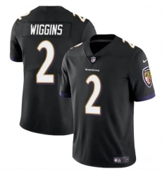 Youth Baltimore Ravens 2 Nate Wiggins Black 2024 Draft Vapor Limited Football Jersey Youth Baltimore Ravens 2 Nate Wiggins Black 2024 Draft Vapor Limited Football Jersey