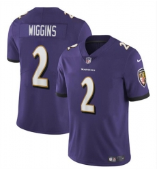 Youth Baltimore Ravens 2 Nate Wiggins Purple 2024 Draft Vapor Limited Football Jersey Youth Baltimore Ravens 2 Nate Wiggins Purple 2024 Draft Vapor Limited Football Jersey