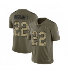 Youth Baltimore Ravens 22 Mark Ingram II Limited Olive Camo Salute to Service Football Jersey Youth Baltimore Ravens 22 Mark Ingram II Limited Olive Camo Salute to Service Football Jersey