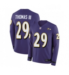 Youth Baltimore Ravens 29 Earl Thomas III Limited Purple Therma Long Sleeve Football Jersey Youth Baltimore Ravens 29 Earl Thomas III Limited Purple Therma Long Sleeve Football Jersey