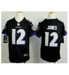 Youth Nike Baltimore Ravens #12 Jacoby Jones Black Alternate Stitched NFL New Elite Jersey Youth Nike Baltimore Ravens #12 Jacoby Jones Black Alternate Stitched NFL New Elite Jersey