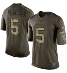 Youth Nike Baltimore Ravens 5 Joe Flacco Elite Green Salute to Service NFL Jersey Youth Nike Baltimore Ravens 5 Joe Flacco Elite Green Salute to Service NFL Jersey