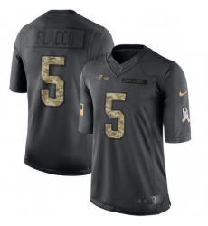 Youth Nike Baltimore Ravens 5 Joe Flacco Limited Black 2016 Salute to Service NFL Jersey Youth Nike Baltimore Ravens 5 Joe Flacco Limited Black 2016 Salute to Service NFL Jersey