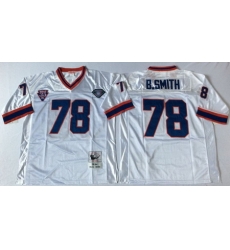Bills 78 B Smith White Throwback Jersey Bills 78 B Smith White Throwback Jersey